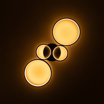 Brilagi - Plafoniera LED dimmerabile RINGO LED/34W/230V 3000-6000K 28x78 cm nera + telecomando