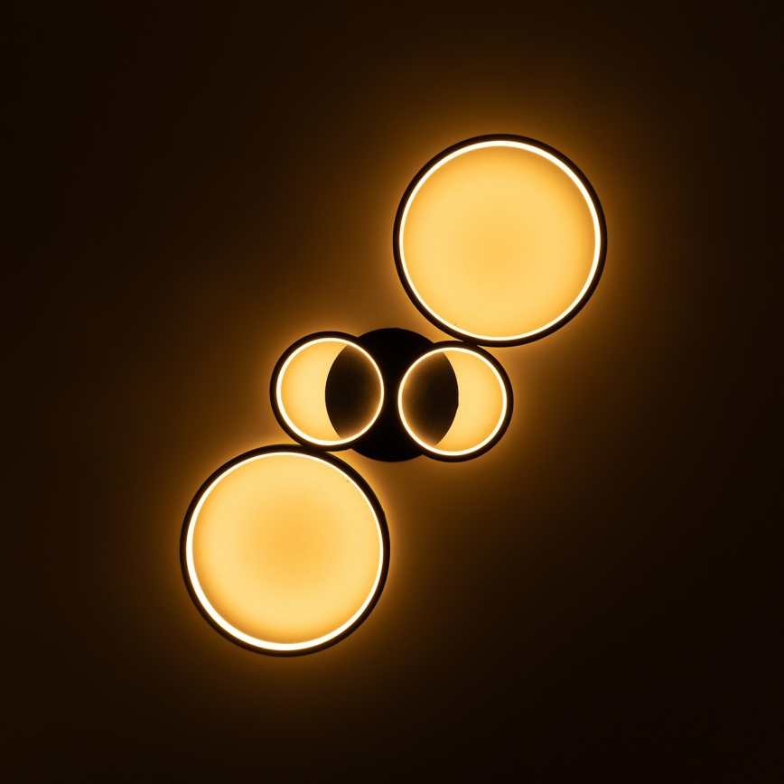 Brilagi - Plafoniera LED dimmerabile RINGO LED/34W/230V 3000-6000K 28x78 cm nera + telecomando