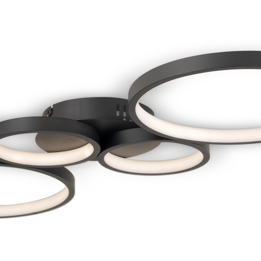 Brilagi - Plafoniera LED dimmerabile RINGO LED/34W/230V 3000-6000K 28x78 cm nera + telecomando
