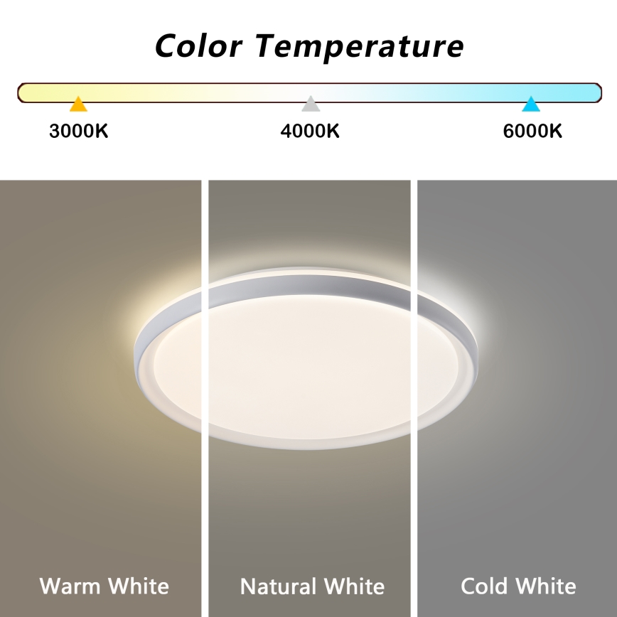 Brilagi - Plafoniera LED dimmerabile RIVO LED/72W/230V 3000-6000K bianco Ø 50 cm + telecomando
