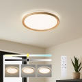 Brilagi - Plafoniera LED dimmerabile RIVO LED/72W/230V 3000–6000K effetto legno Ø 50 cm + telecomando
