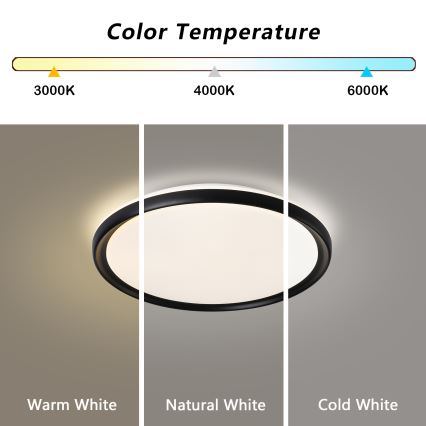 Brilagi - Plafoniera LED dimmerabile RIVO LED/72W/230V 3000-6000K nero Ø 50 cm + telecomando