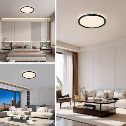 Brilagi - Plafoniera LED dimmerabile RIVO LED/72W/230V 3000-6000K nero Ø 50 cm + telecomando