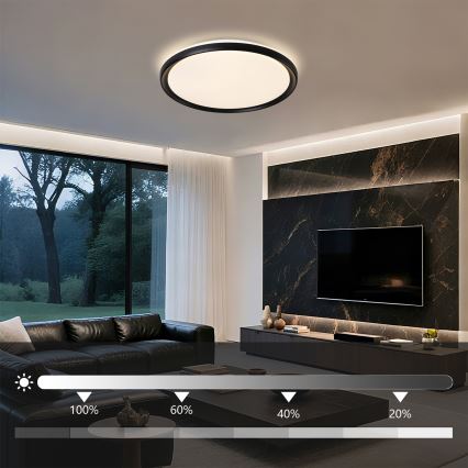 Brilagi - Plafoniera LED dimmerabile RIVO LED/72W/230V 3000-6000K nero Ø 50 cm + telecomando