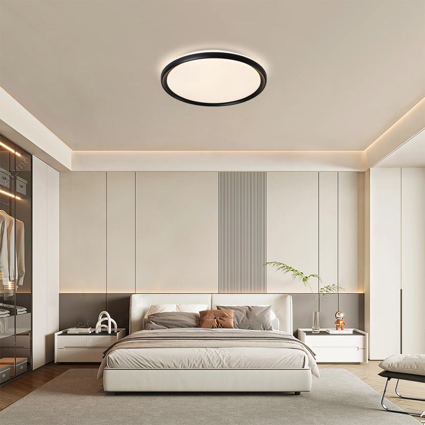 Brilagi - Plafoniera LED dimmerabile RIVO LED/72W/230V 3000-6000K nero Ø 50 cm + telecomando