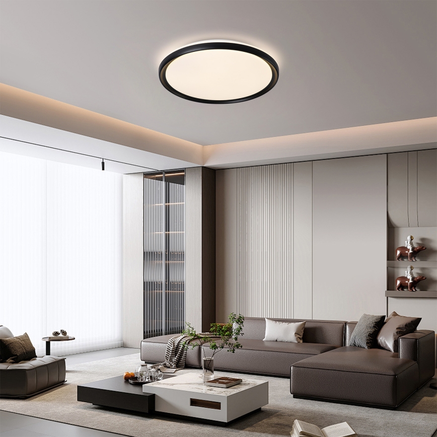 Brilagi - Plafoniera LED dimmerabile RIVO LED/72W/230V 3000-6000K nero Ø 50 cm + telecomando
