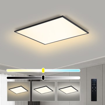 Brilagi - Plafoniera LED dimmerabile SLIMFRAME LED/58W/230V 60x60 cm 3000-6000K nera + telecomando