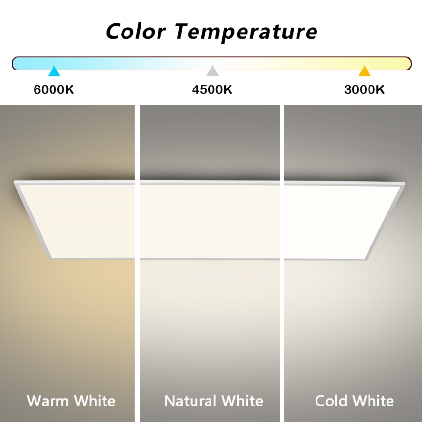 Brilagi - Plafoniera LED dimmerabile SLIMFRAME LED/80W/230V 120x60 cm 3000-6000K bianco + telecomando