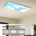 Brilagi - Plafoniera LED dimmerabile SLIMFRAME SKY LED/80W/230V 120x60 cm 3000-6000K argento/blu + telecomando