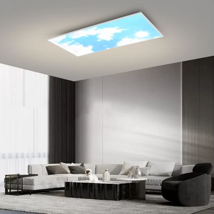 Brilagi - Plafoniera da soffitto dimmerabile LED SLIMFRAME SKY LED/80W/230V 120x60 cm 3000-6000K argento/blu + telecomando