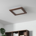 Brilagi - Plafoniera LED dimmerabile SLIMFRAME WOOD LED/25W/230V 34x34 cm 3000-6000K marrone scuro + telecomando