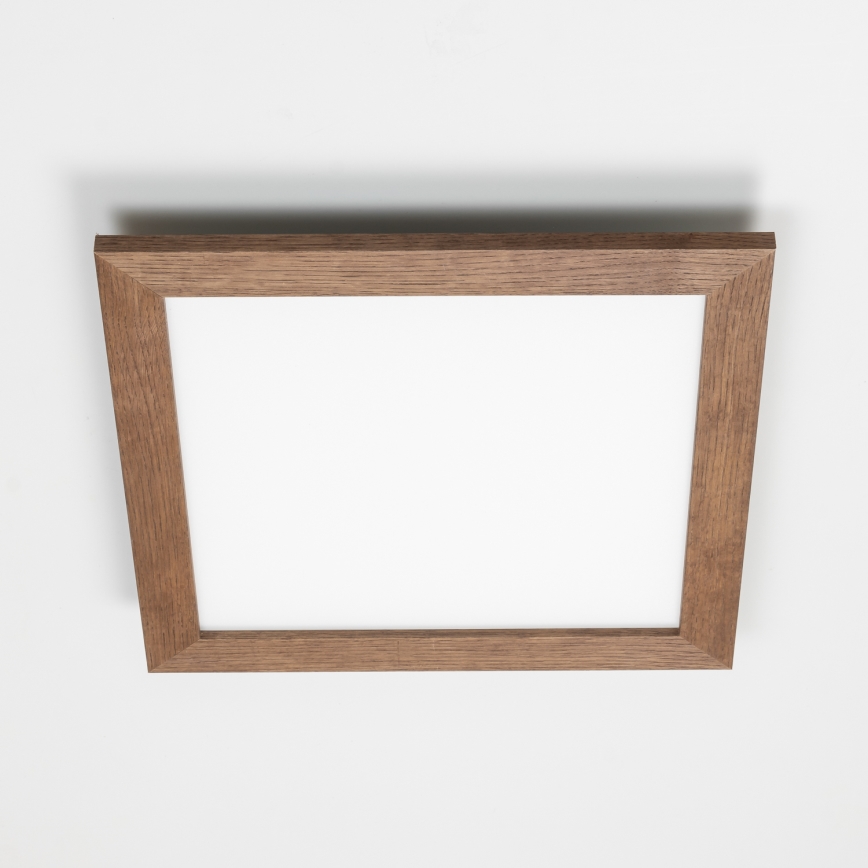 Brilagi - Plafoniera dimmerabile LED SLIMFRAME WOOD LED/36W/230V 49,5x49,5 cm 3000-6000K marrone scuro + telecomando