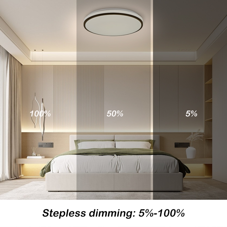 Brilagi - Plafoniera LED dimmerabile SMART 24W 230V Ø 38 cm 3000-6000K Wi-Fi Tuya Beacon + telecomando