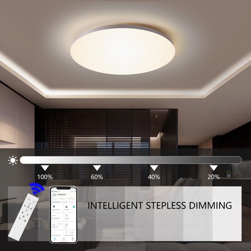 Brilagi - Plafoniera LED dimmerabile SMART LED/24W/230V Ø 38 cm 3000-6000K Wi-Fi Tuya Beacon + telecomando