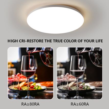 Brilagi - Plafoniera LED dimmerabile SMART LED/24W/230V Ø 38 cm 3000-6000K Wi-Fi Tuya Beacon + telecomando