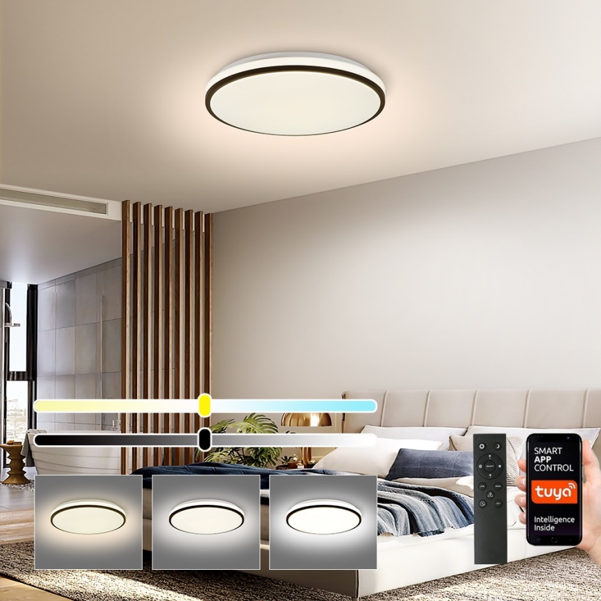 Brilagi - Plafoniera LED dimmerabile SMART LED/28W/230V 3000-6000K diametro 35 cm Wi-Fi Tuya + telecomando