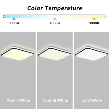 Brilagi - Plafoniera dimmerabile SMART LED/36W/230V 53x53 cm 3000-6000K Wi-Fi Tuya Beacon + telecomando