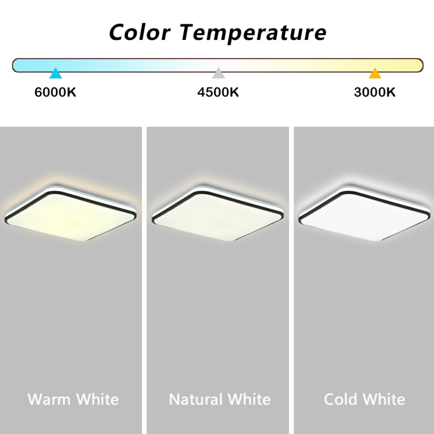Brilagi - Plafoniera dimmerabile SMART LED/36W/230V 53x53 cm 3000-6000K Wi-Fi Tuya Beacon + telecomando