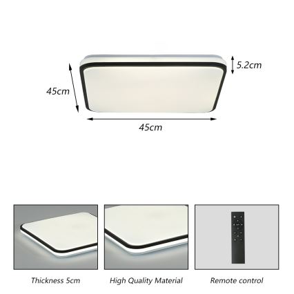 Brilagi - Plafoniera dimmerabile SMART LED/36W/230V 53x53 cm 3000-6000K Wi-Fi Tuya Beacon + telecomando