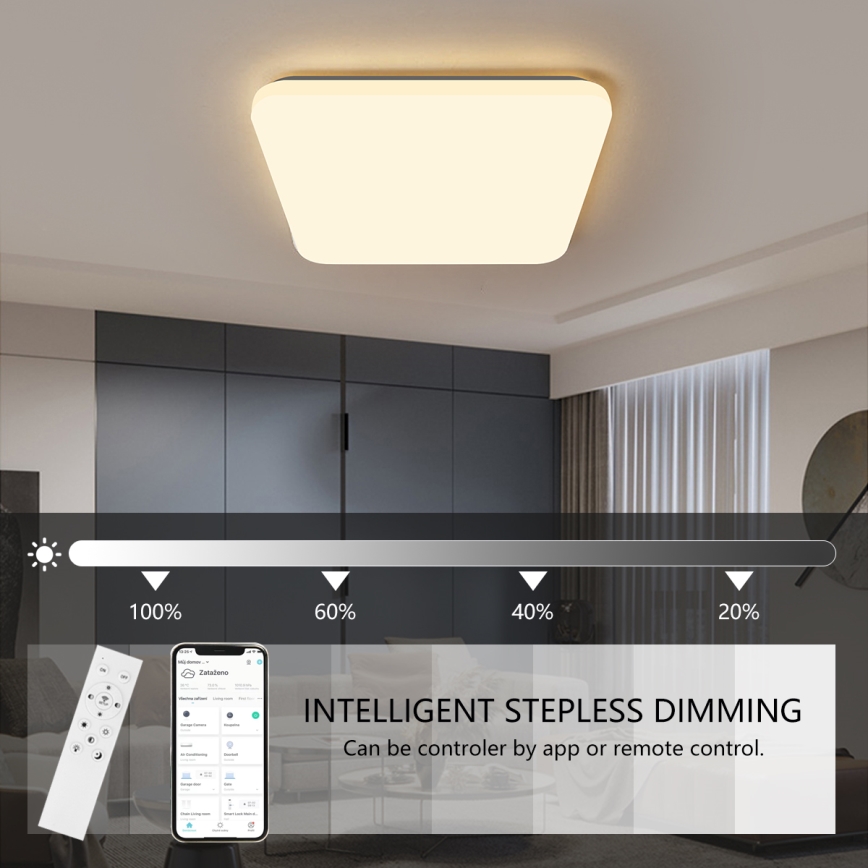 Brilagi - Plafoniera LED dimmerabile SMART LED/36W/230V 2700-6500K Wi-Fi Tuya + telecomando