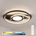 BRILAGI - Plafoniera LED dimmerabile TWIRL LED/38W/230V 3000-6000K nera + telecomando