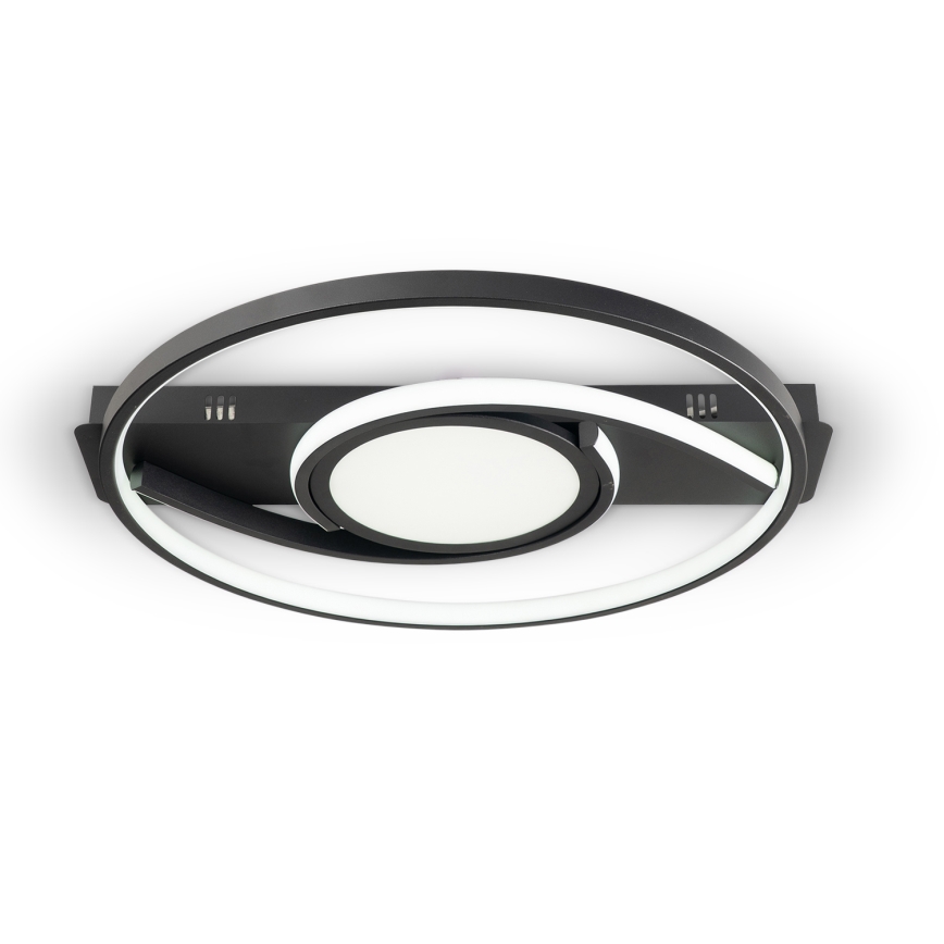 Brilagi - Plafoniera LED dimmerabile TWIRL LED/38W/230V 3000-6000K nera + telecomando