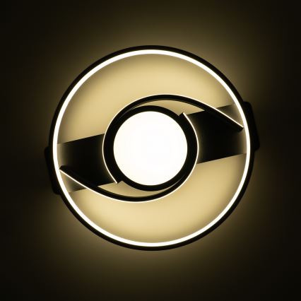 Brilagi - Plafoniera LED dimmerabile TWIRL LED/38W/230V 3000-6000K nera + telecomando