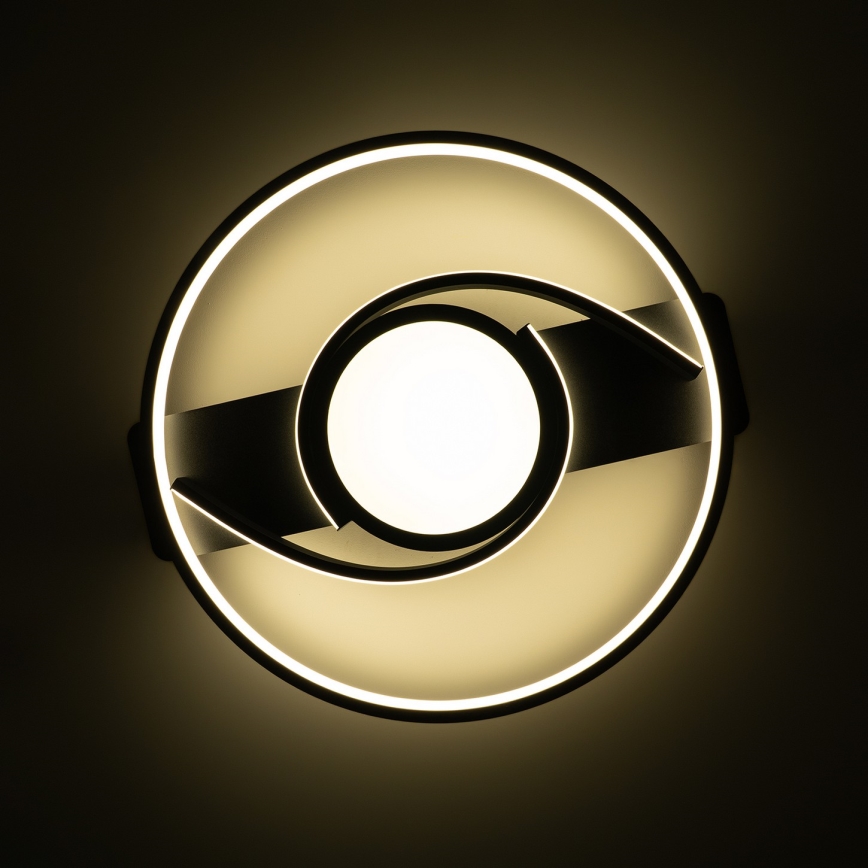 Brilagi - Plafoniera LED dimmerabile TWIRL LED/38W/230V 3000-6000K nera + telecomando
