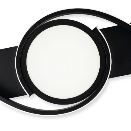 Brilagi - Plafoniera LED dimmerabile TWIRL LED/38W/230V 3000-6000K nera + telecomando