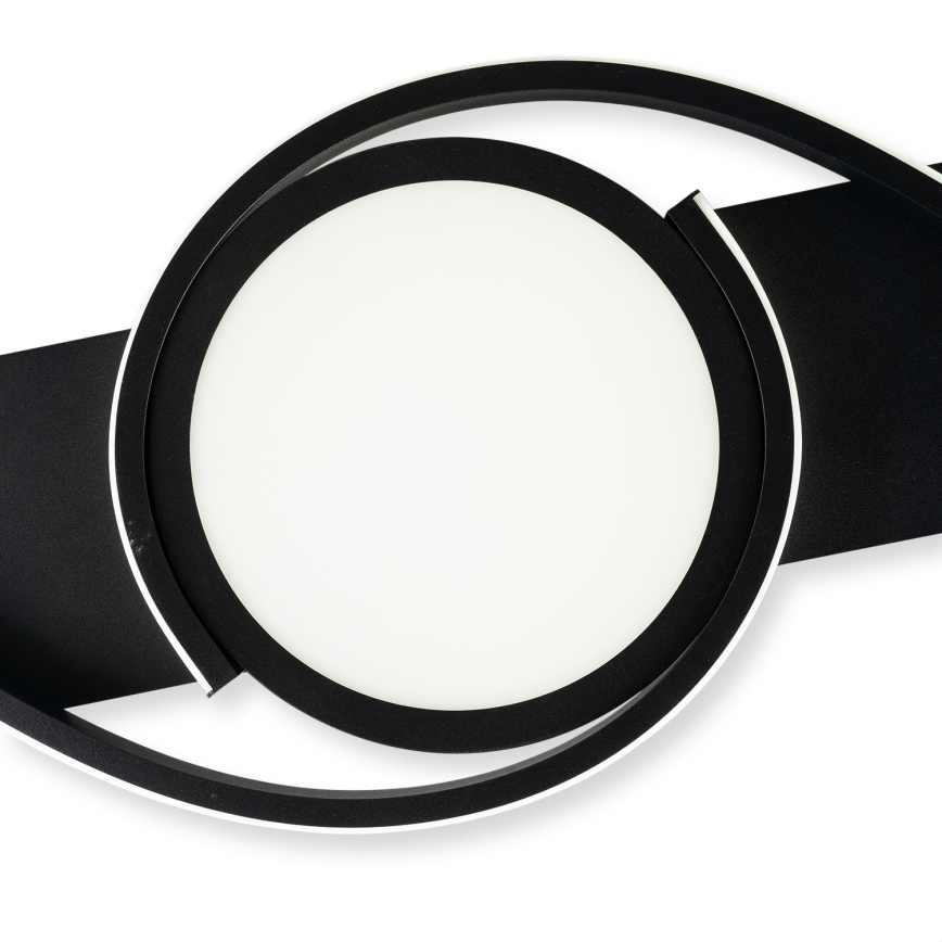 Brilagi - Plafoniera LED dimmerabile TWIRL LED/38W/230V 3000-6000K nera + telecomando