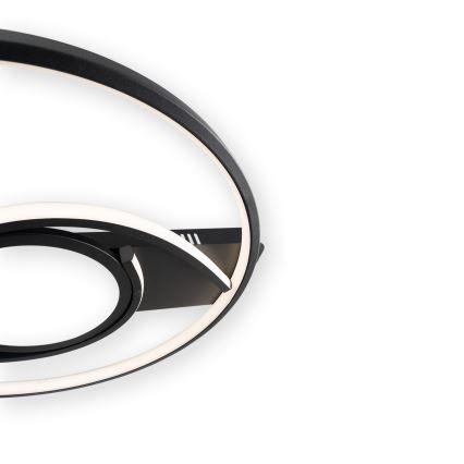 Brilagi - Plafoniera LED dimmerabile TWIRL LED/38W/230V 3000-6000K nera + telecomando
