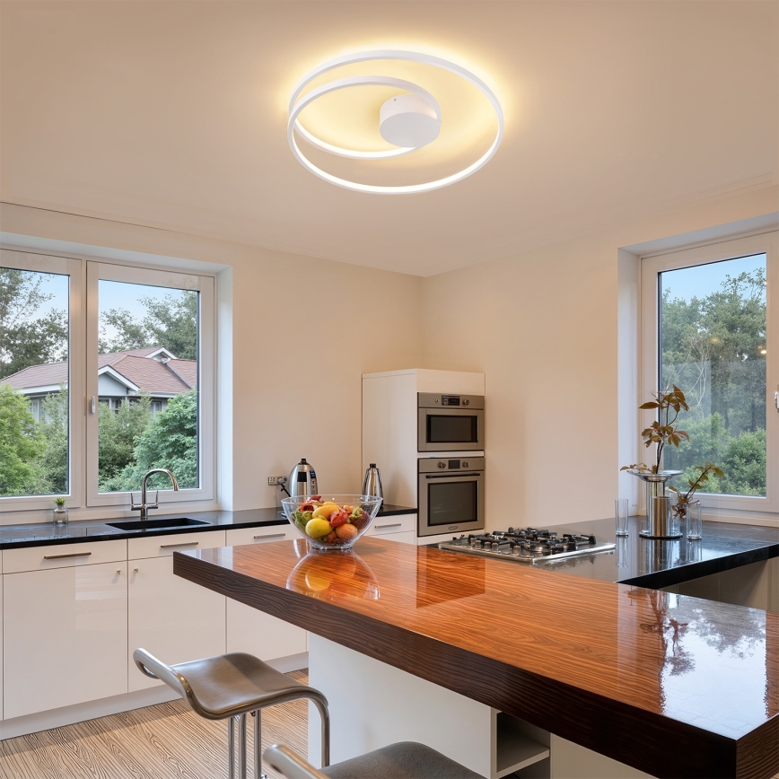 Brilagi - Lampada da soffitto dimmerabile a LED TWISTER LED/48W/230V 3000-6000K diam. 50 cm bianca + telecomando