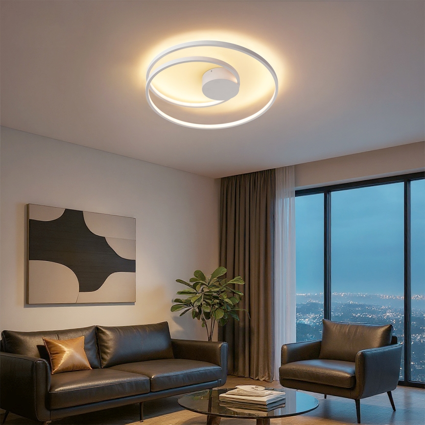 Brilagi - Lampada da soffitto dimmerabile a LED TWISTER LED/48W/230V 3000-6000K diam. 50 cm bianca + telecomando