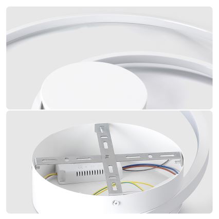 Brilagi - Lampada da soffitto dimmerabile a LED TWISTER LED/48W/230V 3000-6000K diam. 50 cm bianca + telecomando