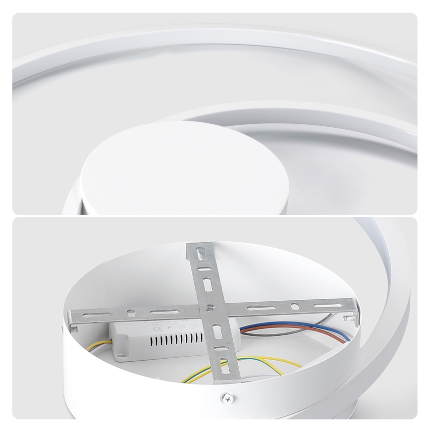 Brilagi - Lampada da soffitto dimmerabile a LED TWISTER LED/48W/230V 3000-6000K diam. 50 cm bianca + telecomando