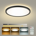 Brilagi - Plafoniera LED dimmerabile ULTRA SLIM LED/24W/230V 2700-6500K Ø 42 cm nera + telecomando