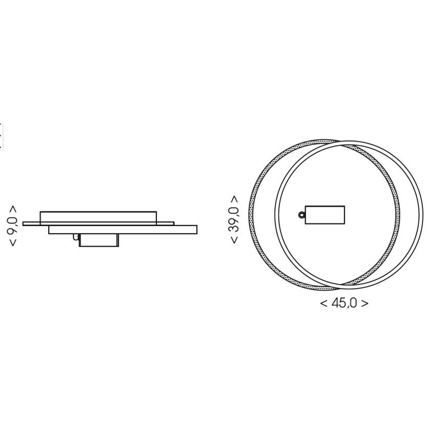 Brilagi - Plafoniera dimmerabile a LED UNITY LED/48W/230V + 1xGU10/3W 3000-6000K 39x45 cm bianco/nero + telecomando