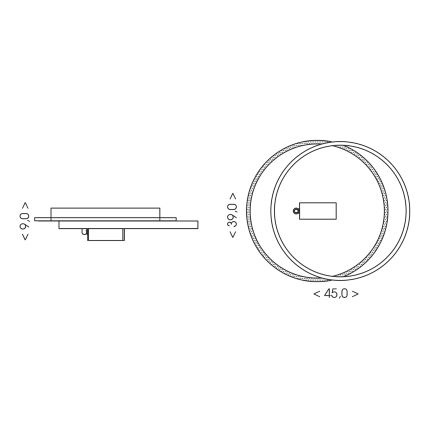 Brilagi - Plafoniera dimmerabile a LED UNITY LED/48W/230V + 1xGU10/3W 3000-6000K 39x45 cm bianco/nero + telecomando