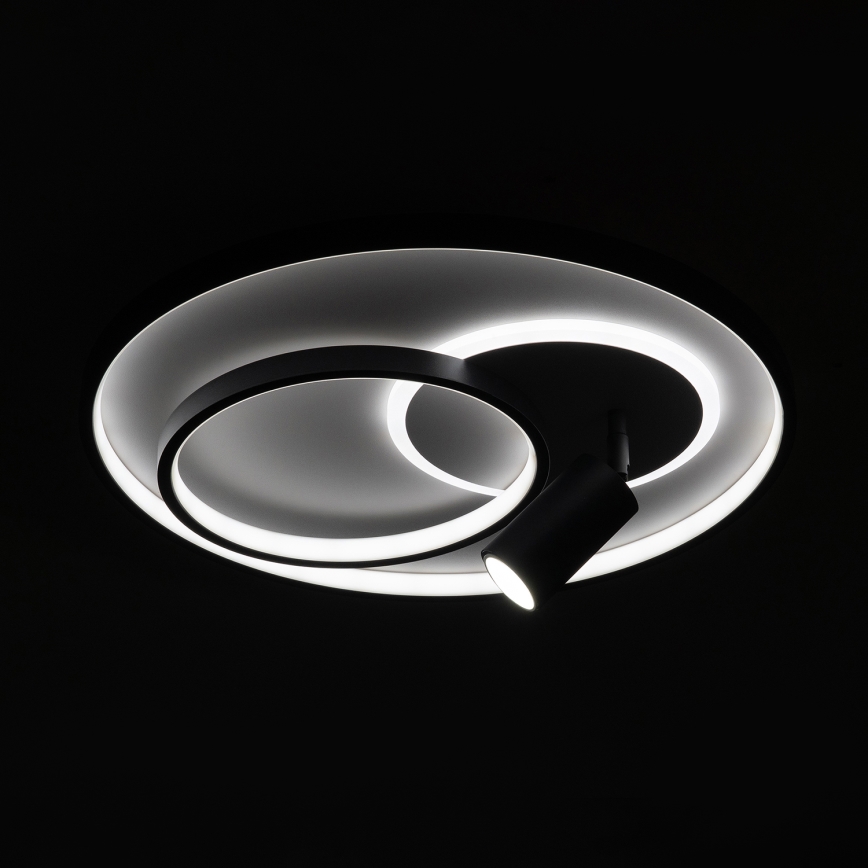 Brilagi - Plafoniera LED dimmerabile UNITY LED/60W/230V + 1xGU10/3W 3000-6000K Ø 50 cm bianco/nero + telecomando