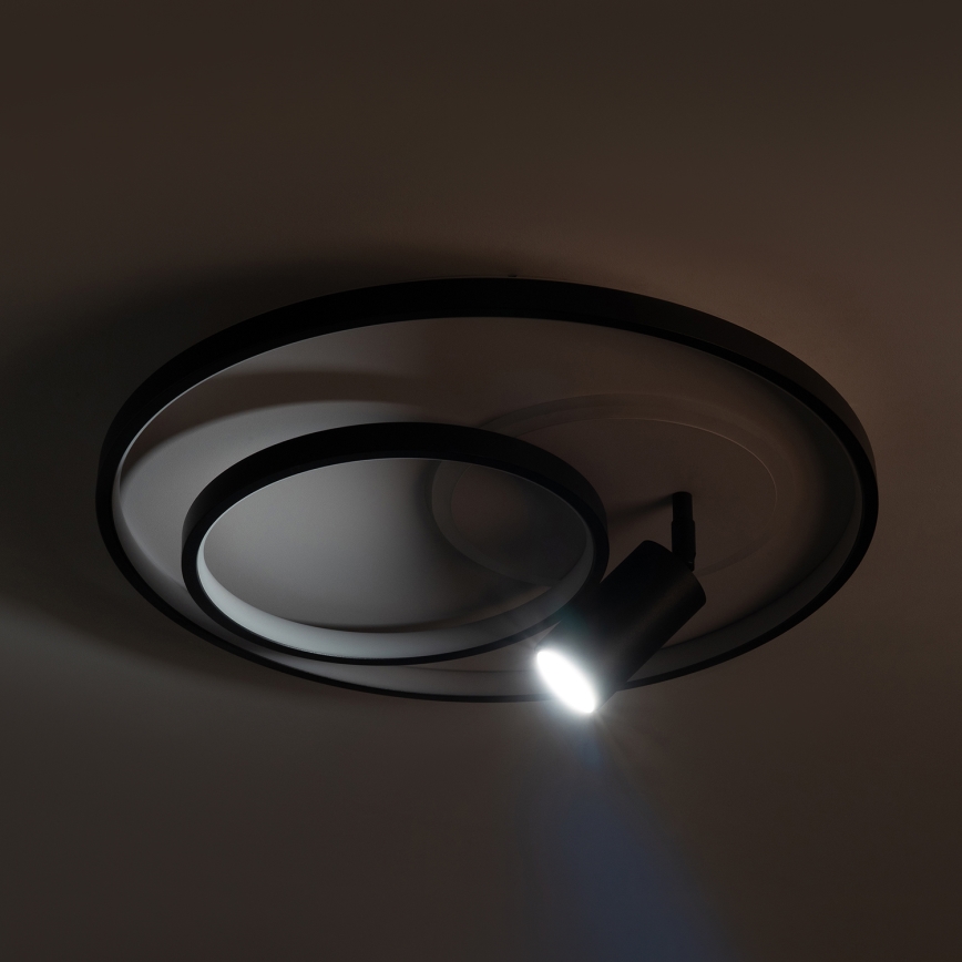 Brilagi - Plafoniera LED dimmerabile UNITY LED/60W/230V + 1xGU10/3W 3000-6000K Ø 50 cm bianco/nero + telecomando