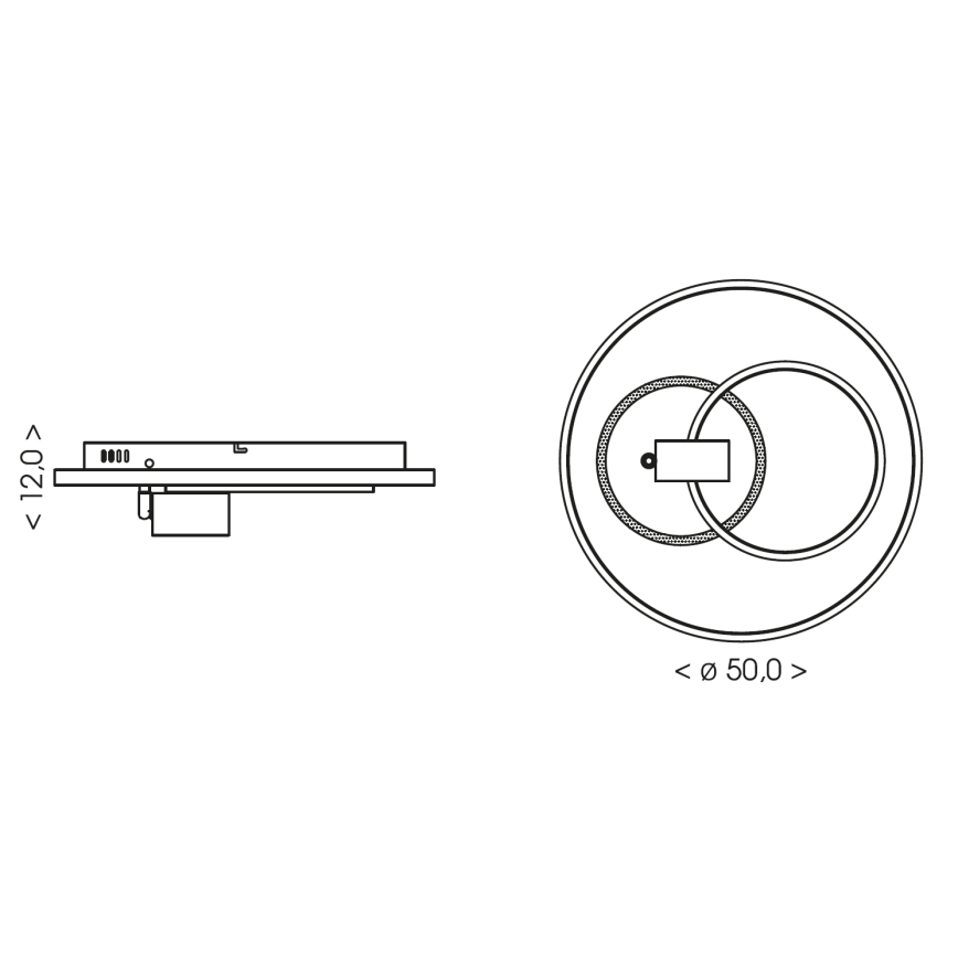 Brilagi - Plafoniera LED dimmerabile UNITY LED/60W/230V + 1xGU10/3W 3000-6000K Ø 50 cm bianco/nero + telecomando