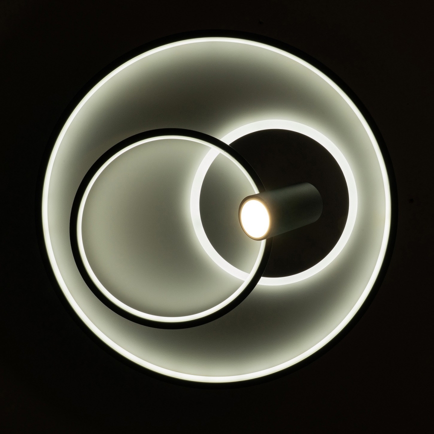 Brilagi - Plafoniera LED dimmerabile UNITY LED/60W/230V + 1xGU10/3W 3000-6000K Ø 50 cm bianco/nero + telecomando