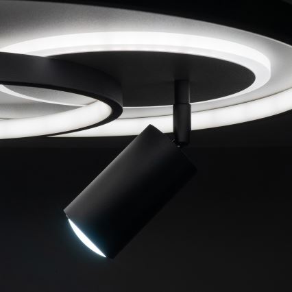 Brilagi - Plafoniera LED dimmerabile UNITY LED/60W/230V + 1xGU10/3W 3000-6000K Ø 50 cm bianco/nero + telecomando