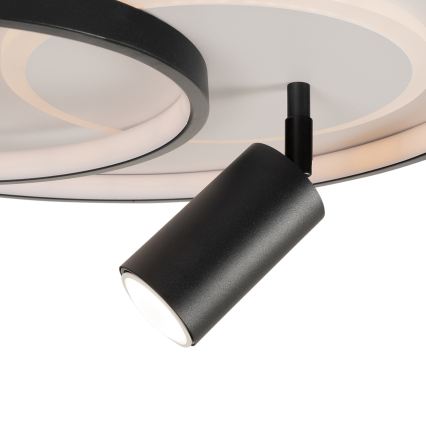 Brilagi - Plafoniera LED dimmerabile UNITY LED/60W/230V + 1xGU10/3W 3000-6000K Ø 50 cm bianco/nero + telecomando