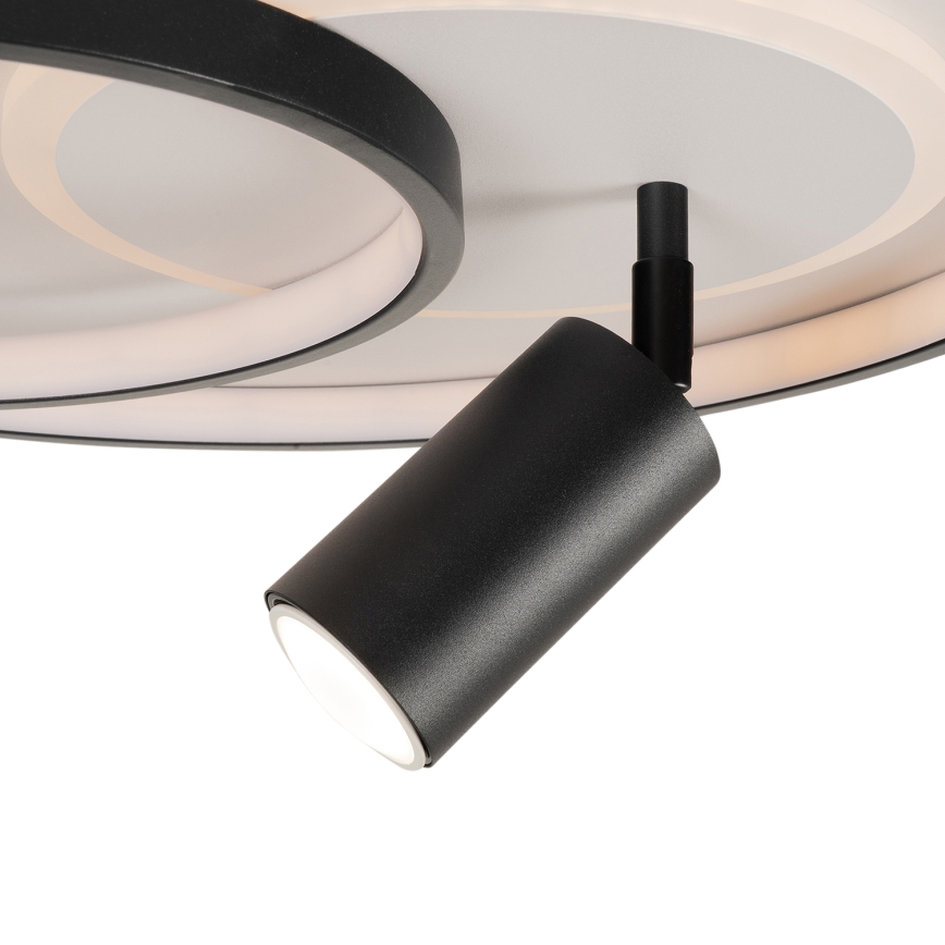 Brilagi - Plafoniera LED dimmerabile UNITY LED/60W/230V + 1xGU10/3W 3000-6000K Ø 50 cm bianco/nero + telecomando