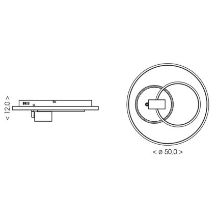 Brilagi - Plafoniera LED dimmerabile UNITY LED/60W/230V + 1xGU10/3W 3000-6000K Ø 50 cm bianco/nero + telecomando
