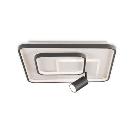 BRILAGI - Plafoniera LED dimmerabile UNITY LED/75W/230V + 1xGU10/3W 3000-6000K 50x50 cm bianco/nero + telecomando