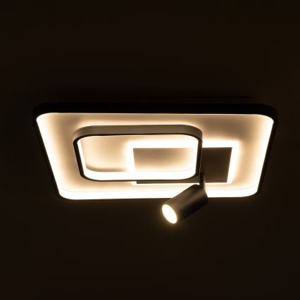 BRILAGI - Plafoniera LED dimmerabile UNITY LED/75W/230V + 1xGU10/3W 3000-6000K 50x50 cm bianco/nero + telecomando
