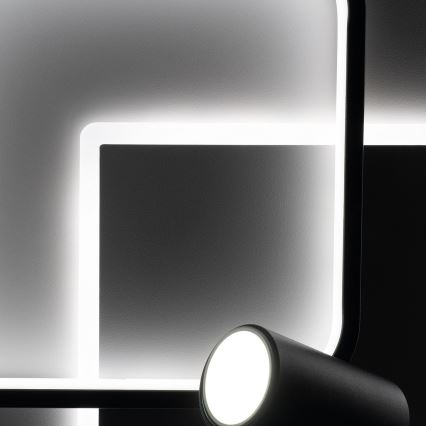 BRILAGI - Plafoniera LED dimmerabile UNITY LED/75W/230V + 1xGU10/3W 3000-6000K 50x50 cm bianco/nero + telecomando