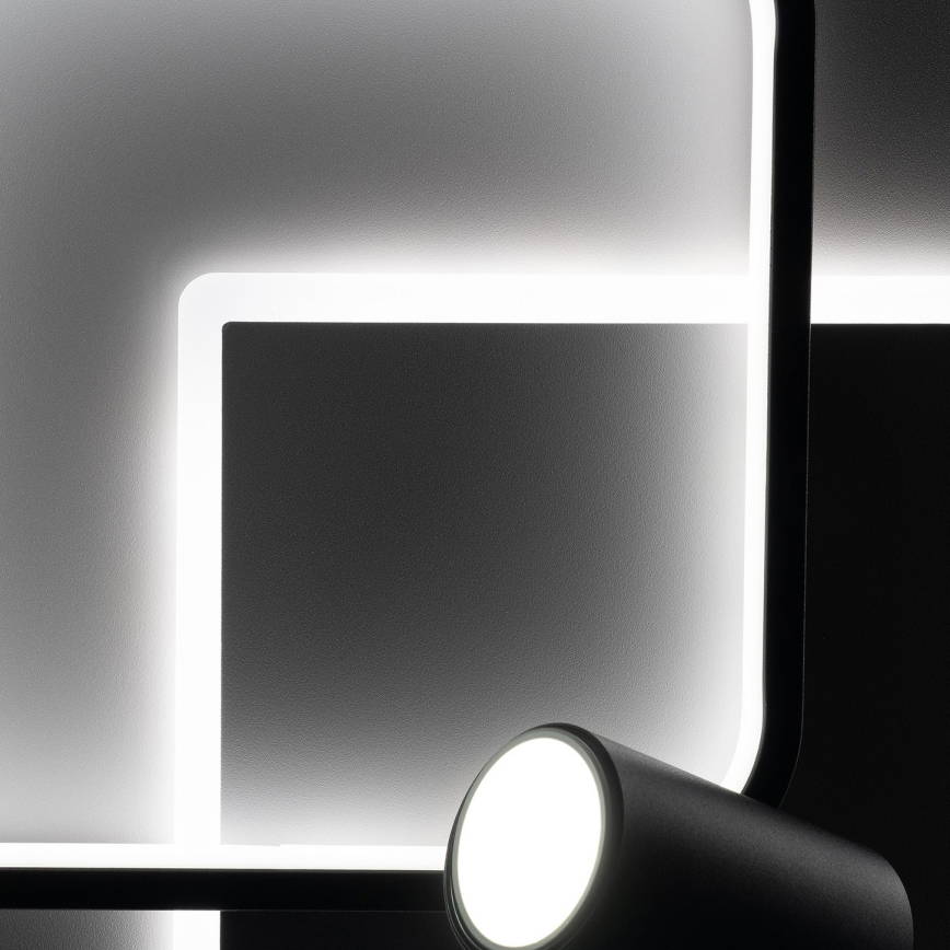 BRILAGI - Plafoniera LED dimmerabile UNITY LED/75W/230V + 1xGU10/3W 3000-6000K 50x50 cm bianco/nero + telecomando